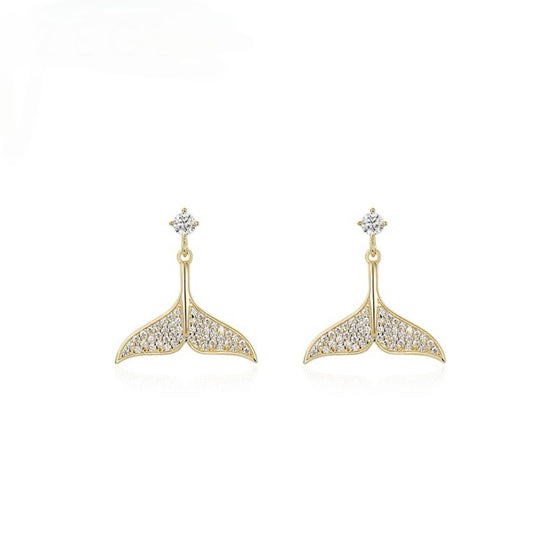 DIVA- Golden Mermaid Tail Earrings