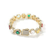 DIVA Vintage Inspired Colour Gem & Pearl Bracelet