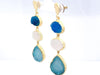 Druzy Triple Drop Earrings