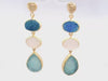 Druzy Triple Drop Earrings